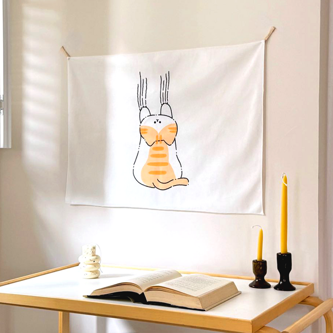 감개무냥 패브릭 포스터, 사고뭉치냥, 가로형, 중형