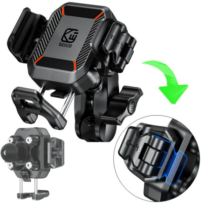 영결무람 미니 원터치 진동흡수 오토바이 자전거 거치대 M33, 핸들바형