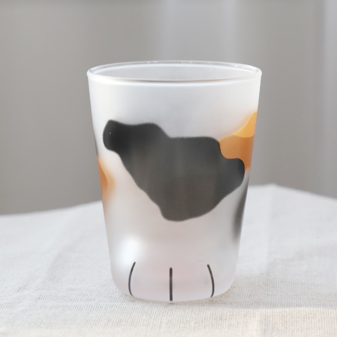 코코네코 고양이발 유리컵 230ml (아기고양이), 미케(혼합색), 1개