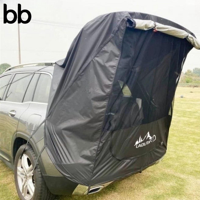 후면 카 텐트 캠핑카 꼬리텐트 방수 쉘터 펠리세이드 자동차텐트, 폴 1.8-1.9m