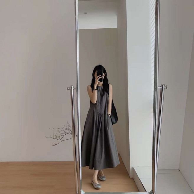 러블리유 여름 플레어 롱 원피스 여리핏 썸머룩