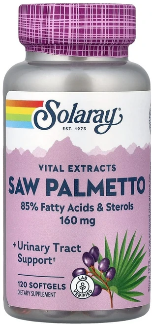 Solaray Saw Palmetto Berry 솔라레이 쏘팔메토 160mg 120정, 1개 - 쿠팡