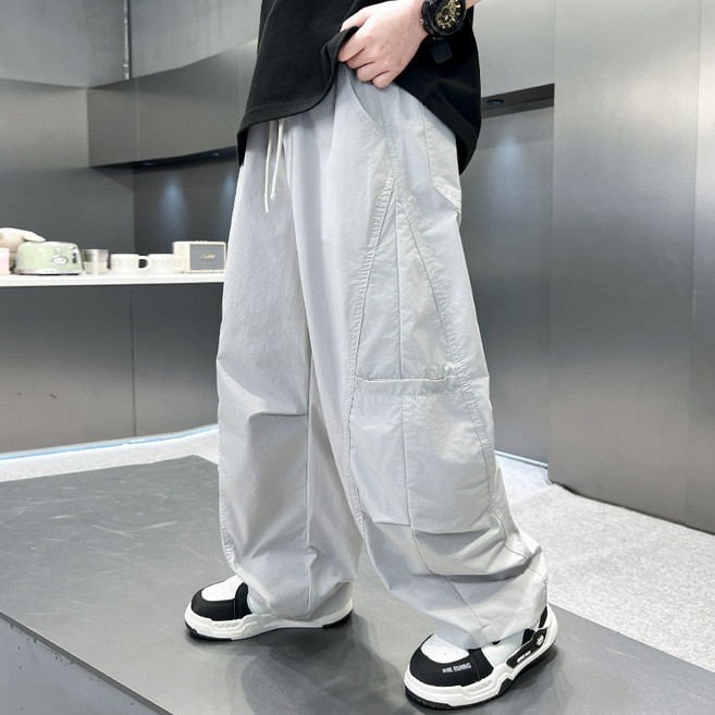 UPPERCUT 아동 바스락 벌룬핏 팬츠 초중고 여름 와이드팬츠 카고팬츠 아웃도어 캠핑 등산복바지 쿨링팬츠 냉감팬츠 남녀공용