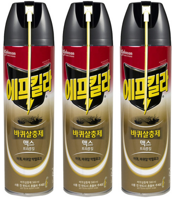 에프킬라 바퀴살충제 맥스 트리플킬 500ml 3개