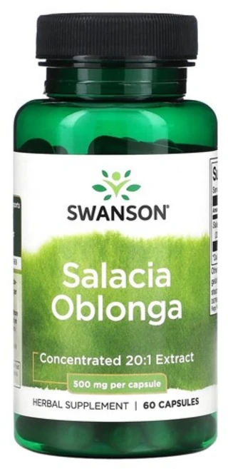 스완슨 살라시아 오블롱가 500mg 60캡슐, 1개, 60정 - 쿠팡