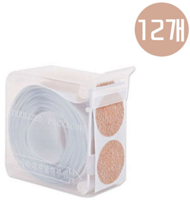 모아랩 주사밴드 20mm 원형밴드 살색 100매 20개, 12개