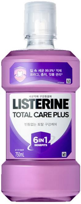 리스테린 토탈케어 플러스 구강청결제, 750ml, 1개입, 1개