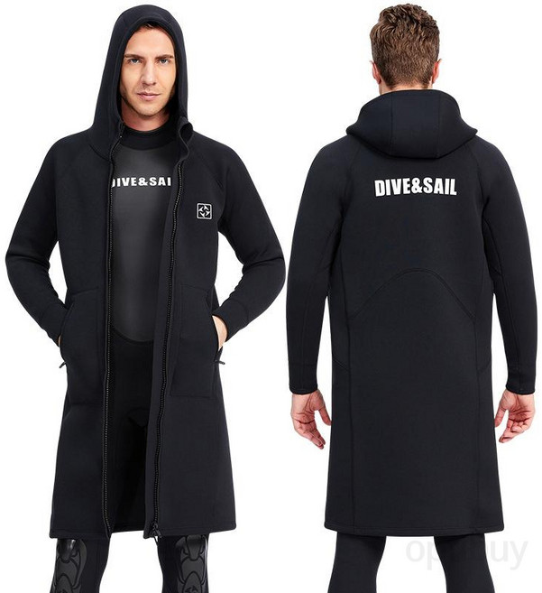 다이빙 방풍자켓 스킨스쿠버 서핑 3mm, 검정 여성