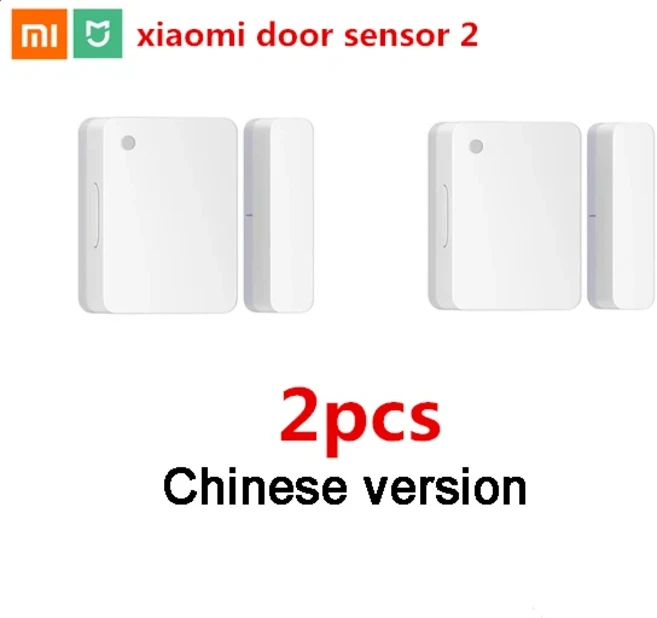 원래 Xiaomi 호환 Mijia 도어 윈도우 센서 2 블루투스 연결 안전 도난 경보기 감지기 MI 홈 App 용 스마트, 01 2pcs