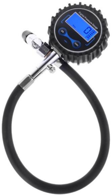 디지털 타이어 압력 게이지 200 PSI 교환 가능한 에어 척 자동차 오토바이 Rv SUV 트럭 TPMS 자전거 타이어, 한개옵션0