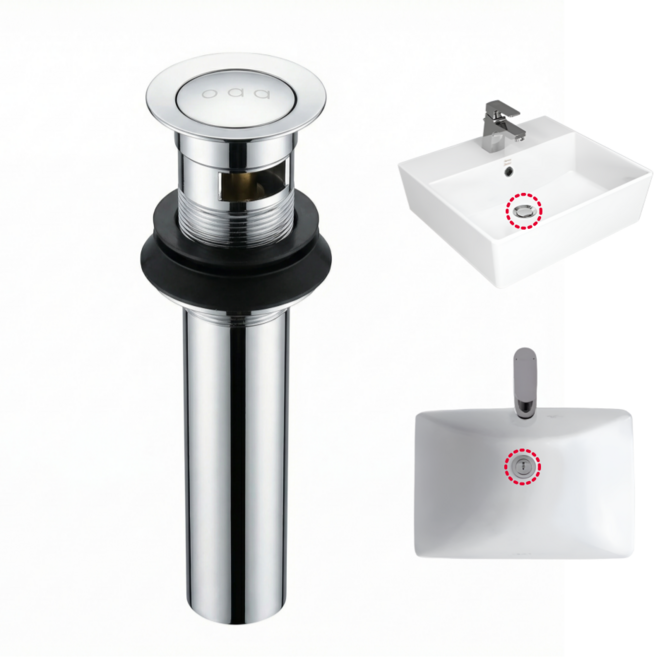 오아스튜디오 국산 황동 자동 폽업 2가지 사이즈 세면대부속품 세면대마개, 1개