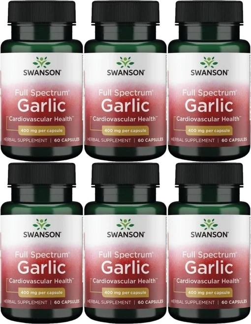 스완슨 마늘 400mg, 60정, 6팩 - 쿠팡