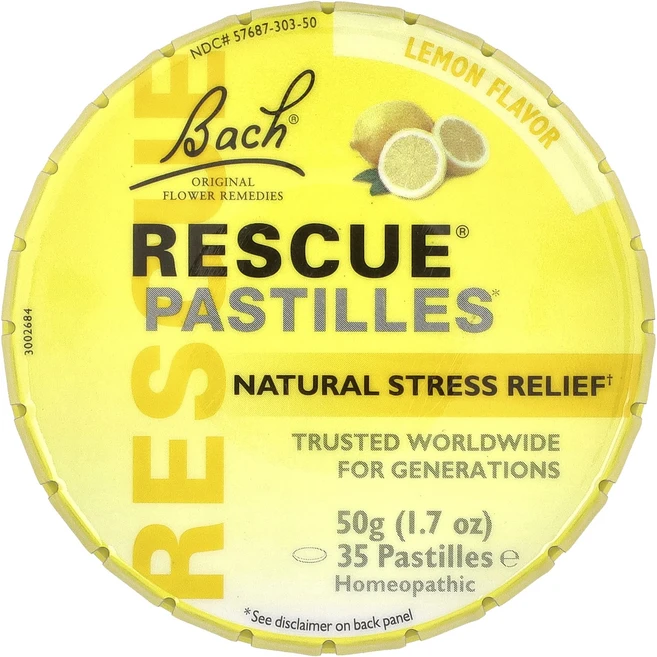 Bach Rescue® 정제 천연 스트레스 릴리프 레몬맛 35정 50g(1.7oz), BachRescue정제천연스트레스릴리프레몬맛35정50g, 50g, 1개 - 쿠팡