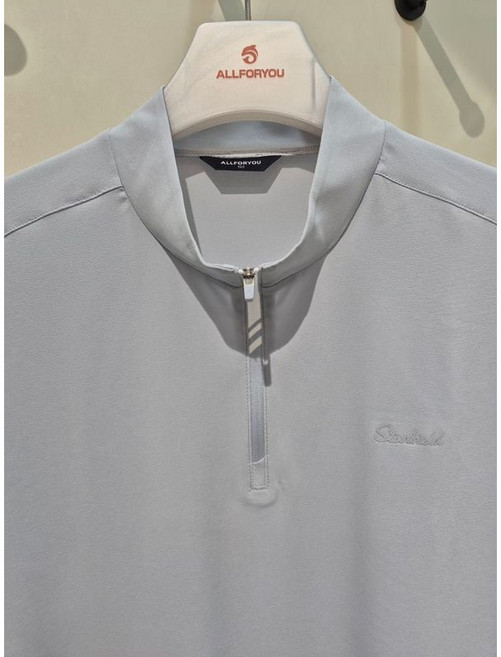 올포유 남성 봄 가을 간절기 스트레치성 우븐소재 지퍼 프린트 긴팔 티셔츠상품 피에이티