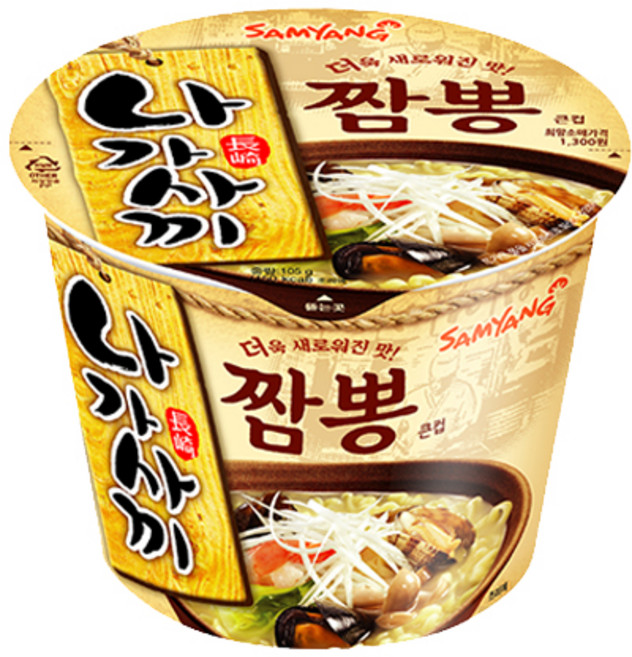 삼양 나가사끼짬뽕 큰컵 105g, 3개