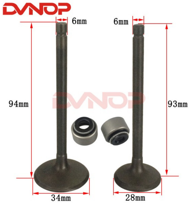 [호환] YAMAHA XT225 TW200 YP250 MAJESTY YP1 AG200 오토바이 엔진 밸브 흡기 배기 스템 Enine 예비 부품