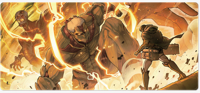 진격의거인 애니 가챠 마우스장패드 L 2XL 데스크매트, 09 진격의거인 2XL(900x400x4mm)