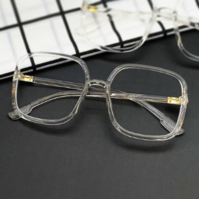 알없는 안경 뿔테 각진 투명 안경테 사각 여자 검정 남자 안경태 큰 가벼운 빅사이즈 뿔태