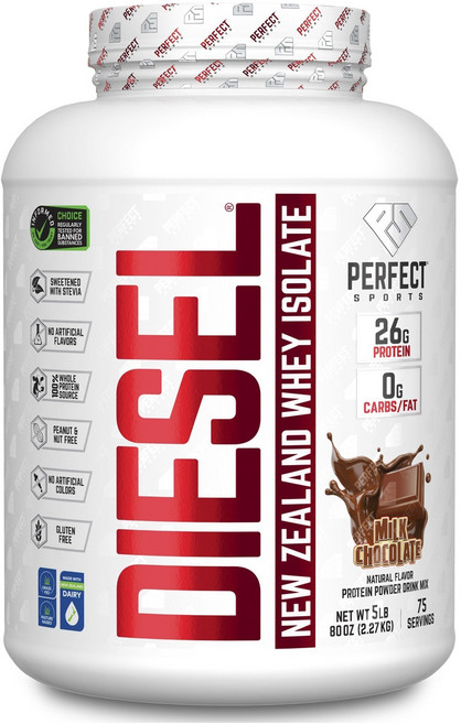 Perfect Sports Diesel 紐西蘭分離乳清蛋白 牛奶巧克力, 2.27kg, 1個
