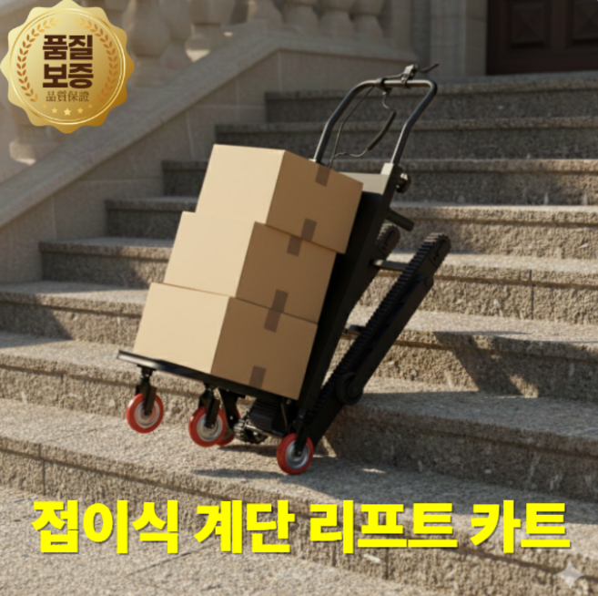 석일기계 전동 계단 리프트 카트 수레 접이식 고하중 휴대용 전기 핸드카, 1개