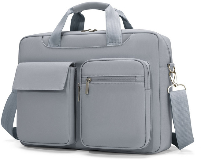 일상 심플 대용량 충격방지 범퍼 노트북 가방, 회색