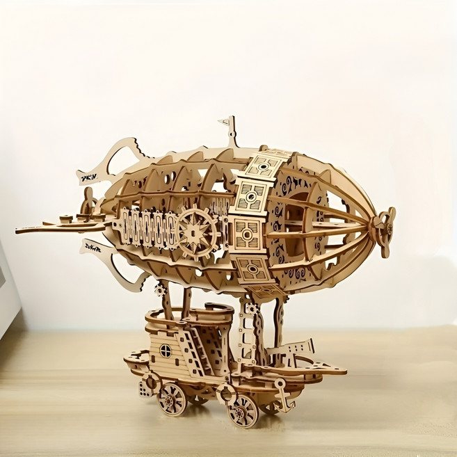 포디움 DIY 3D 입체퍼즐 우드퍼즐, 1개, 비행선, 160피스