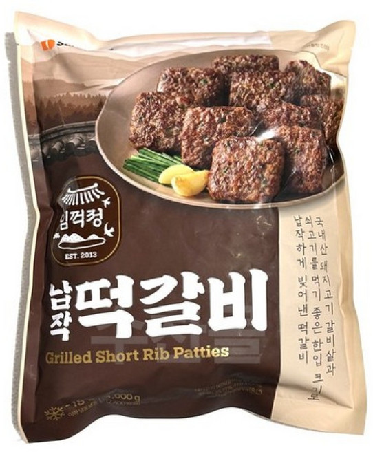 삼양 신임꺽정 납작떡갈비, 1kg, 2개