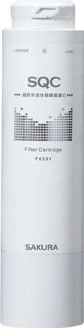 SAKURA櫻花 F0231活性碳纖維濾心 適用P0670/P0680/P0681/P0780/P0581 淨水器濾芯, 554432550895616, 1支