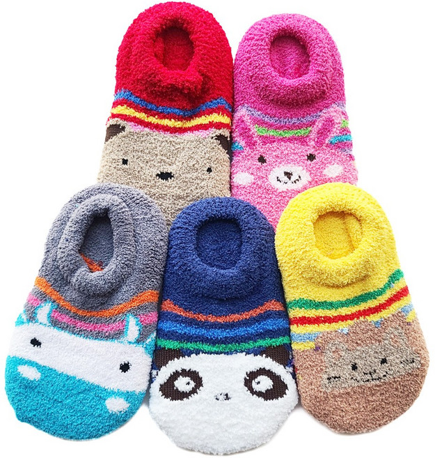 양말하우스 유아용 동물 수면덧신 (5종세트) 아기양말 베이비양말 유아양말 유아 겨울덧신