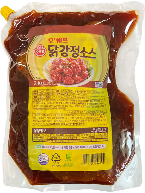 오뚜기 오쉐프 닭강정 소스, 2kg, 1세트