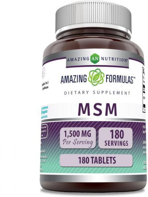 어메이징 뉴트리션 엠에스엠 식이유황 1500mg Amazing Nutrition MSM, 상품선택, 1개, 180정