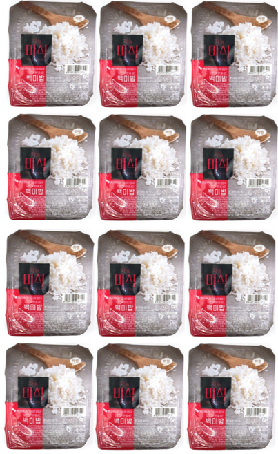 The미식 백미밥, 180g, 12개