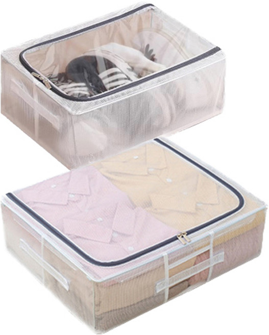 홈바내쓰 언더베드 리빙박스 수납 이불 정리함 1+1, 18L+30L(40*30*15+50*40*15)