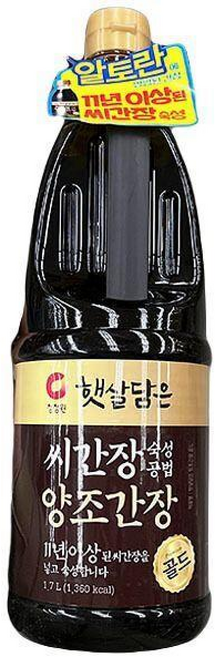 청정원 씨간장숙성 양조간장 골드, 1개, 1.7L