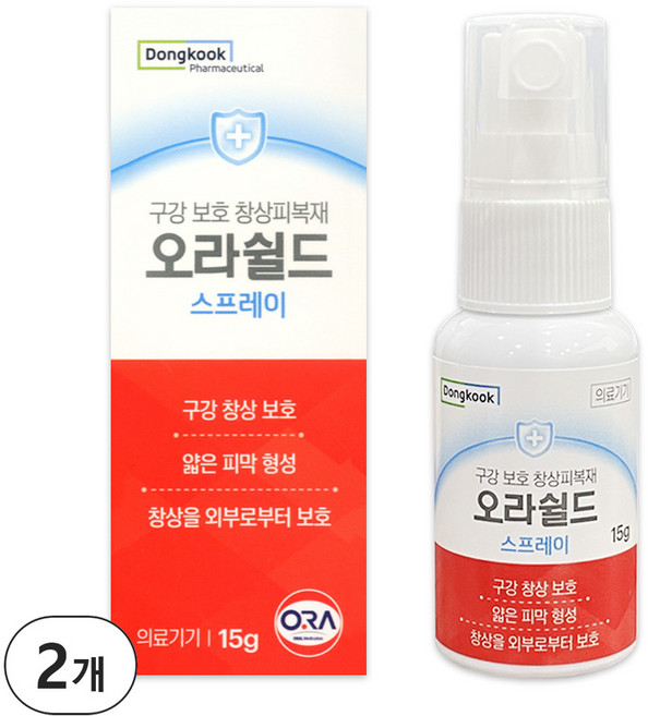 동국제약 오라쉴드 스프레이 구강 보호 창상피복재, 2개, 15g