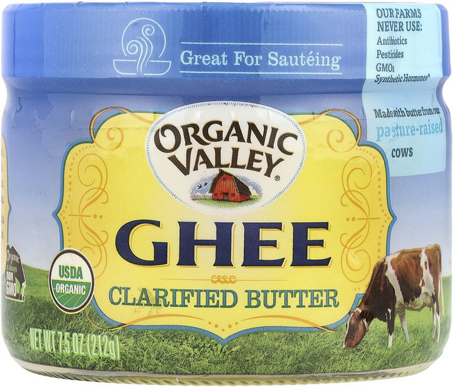 Organic Valley 기(Ghee) 정제 버터 212g(7.5oz) 1팩, 212g, 1개