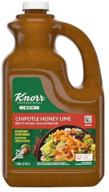 Knorr 프로페셔널 치폴레 허니 라임 소스 식품 서비스용 바로 사용 가능한 갤런 글루텐 프리 3.8L(1갤런) 1팩126797, Knorr 프로페셔널 치폴레 허니 라임 소스, 식품 서, 3.78L