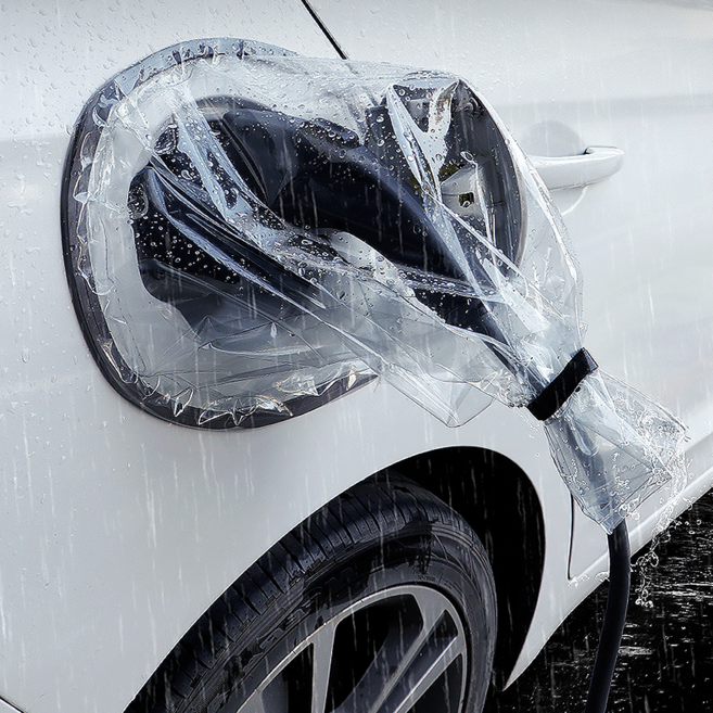 전기차 충전기 자석 원형 커버 가리개 가림막 방수 플러그 덮개 케이블 충전 레인커버 야외, 1개, 공용