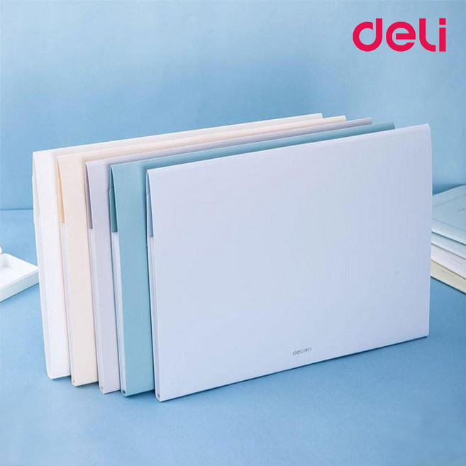 DELI 델리 린피니 인덱스 도큐먼트 파일 5분류 아코디, 파스텔블루, 1개