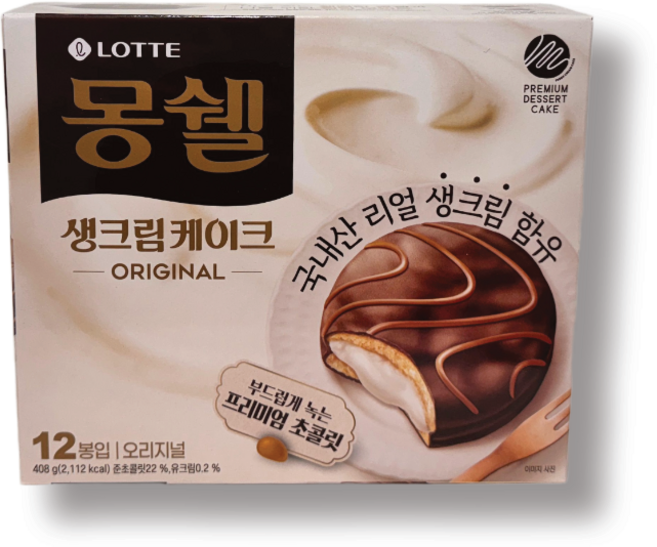 몽쉘 생크림케이크, 32g, 24개