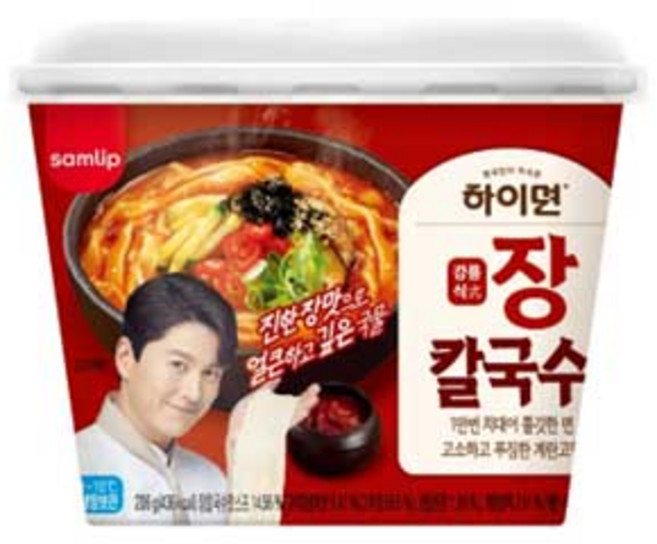 [오티삼립]냉장 컵하이면 강릉식 장칼국수 206g 12개, 1