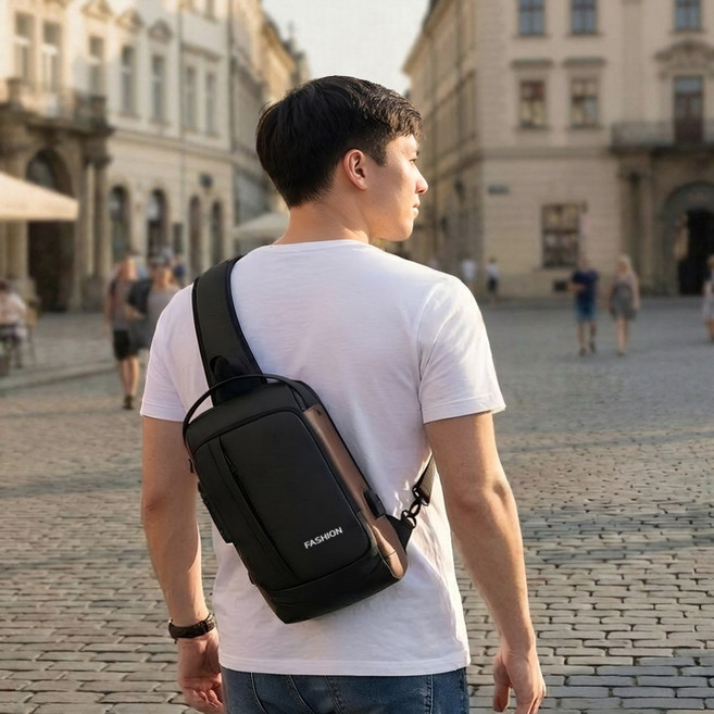 네쥬 해외여행 도난방지가방 방수 잠금 크로스백