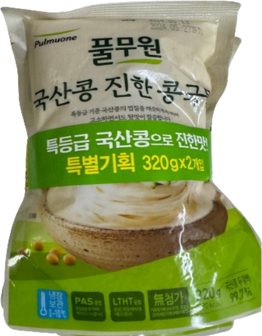 풀무원 국산콩 진한 콩국물, 10개, 320g