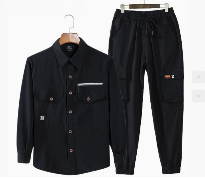 ANYOU 여름 등산복 통기 쾌적 작업복 스포츠 상하의 세트