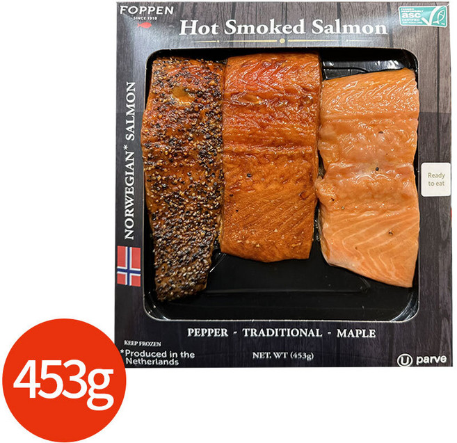 [식자재랜드] Foppen 페퍼 트레디셔널 메이플 훈제연어스테이크 코스트코, 1개