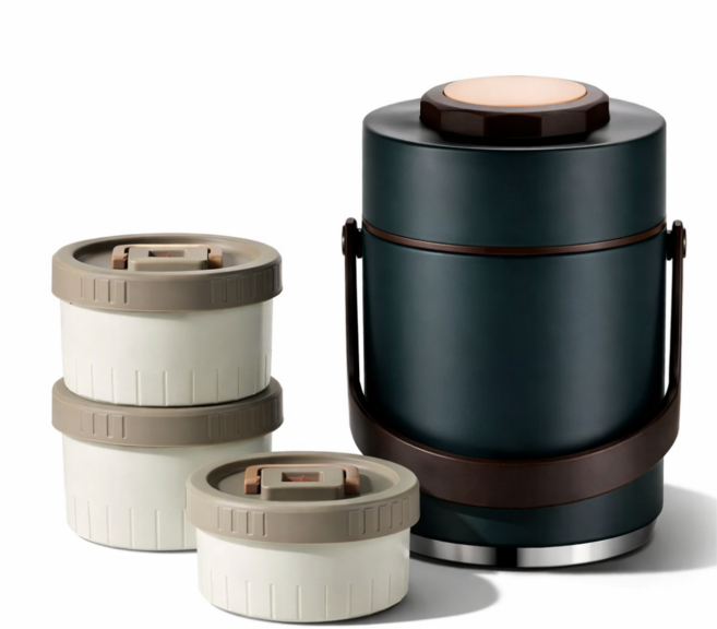 코코리브 롱타임 보온도시락, 1개, 그린