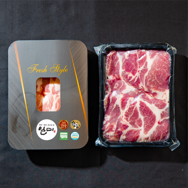 [일미샵 국내산 미나리 목살 1+등급] 프리미엄 한돈 생목살 600g 돌미나리 150g, 일반 포장, 500