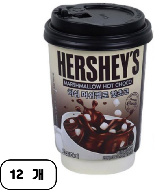 허쉬 머쉬멜로 핫초코 원컵, 30g, 12개