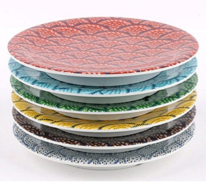 파도무늬 회전초밥접시, 1개, 백색