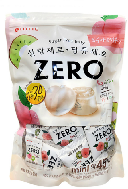 롯데 제로 후르츠젤리, 630g, 2개